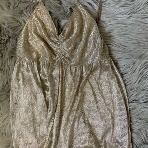gold romper
